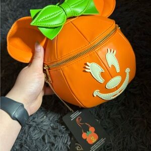 Loungefly Orange and Green Pumpkin Bag